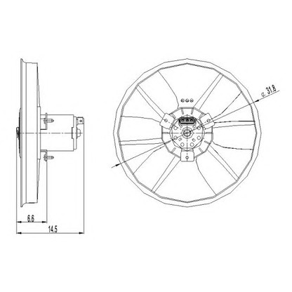 Photo Ventilateur, refroidissement du moteur NRF 47402