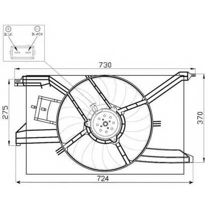 Foto Ventilador, refrigeración del motor NRF 47458