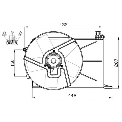 Foto Ventola, Raffreddamento motore NRF 47459