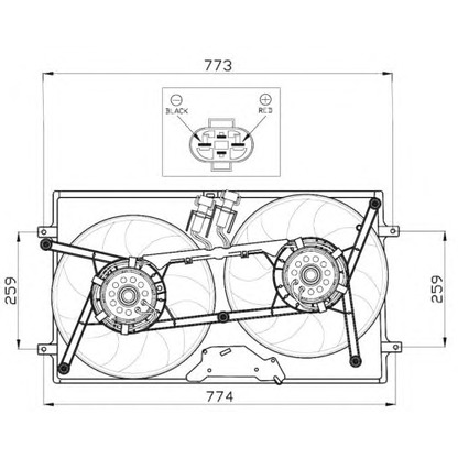 Photo Ventilateur, refroidissement du moteur NRF 47464