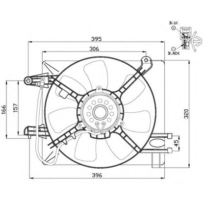 Foto Ventilador, refrigeración del motor NRF 47486