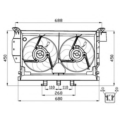 Photo Fan, radiator NRF 47503