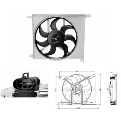 Photo Ventilateur, refroidissement du moteur NRF 47686