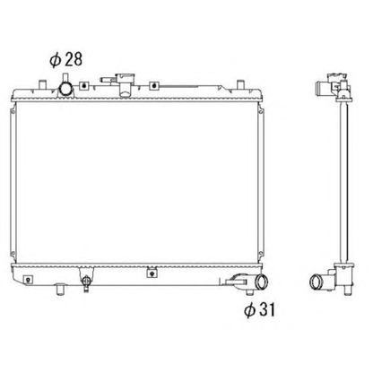 Photo Radiator, engine cooling NRF 50132