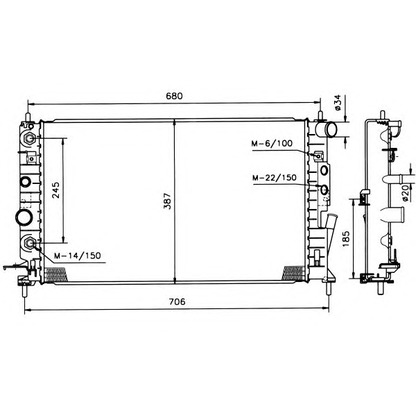 Foto Radiatore, Raffreddamento motore NRF 50218