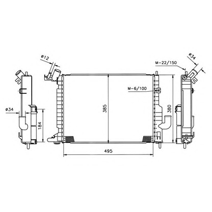 Photo Radiateur, refroidissement du moteur NRF 50221