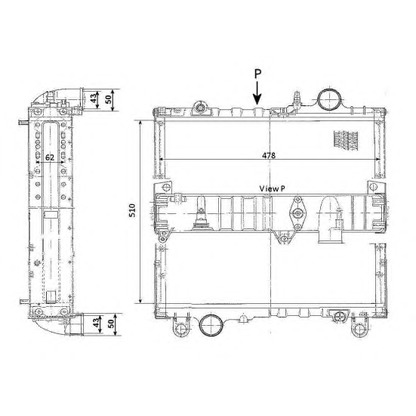 Foto Radiador, refrigeración del motor NRF 503341