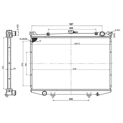 Photo Radiator, engine cooling NRF 503492