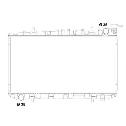 Foto Radiador, refrigeración del motor NRF 503497