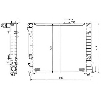 Photo Radiator, engine cooling NRF 504142