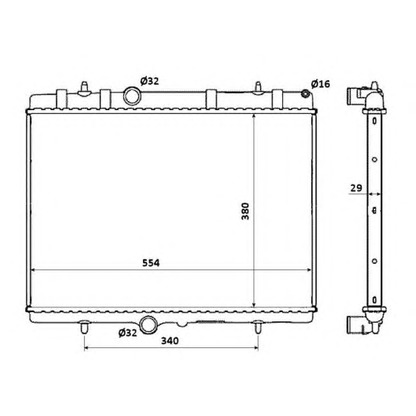 Photo Radiateur, refroidissement du moteur NRF 50437