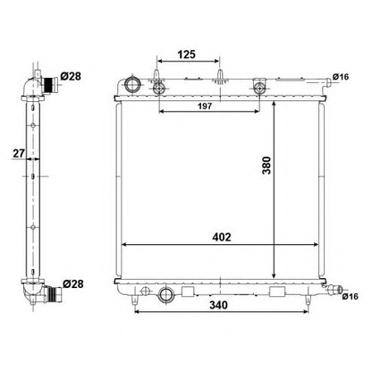 Photo Radiator, engine cooling NRF 50439