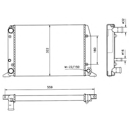 Photo Radiator, engine cooling NRF 50514