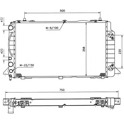 Foto Radiatore, Raffreddamento motore NRF 50528