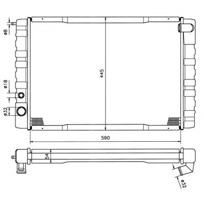 Foto Radiatore, Raffreddamento motore NRF 505402