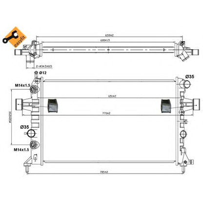 Photo Radiateur, refroidissement du moteur NRF 50562