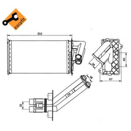 Photo Heat Exchanger, interior heating NRF 50577