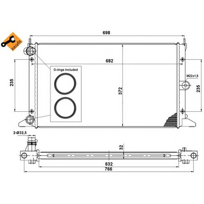 Photo Radiateur, refroidissement du moteur NRF 50592