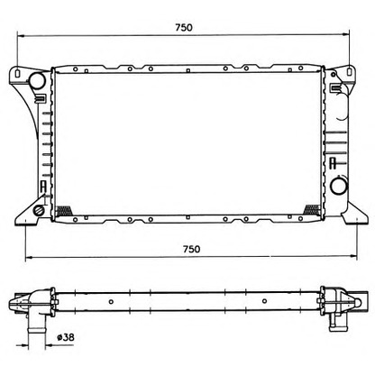 Photo Radiator, engine cooling NRF 506212