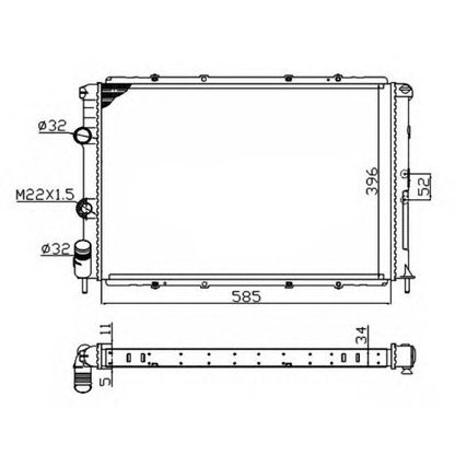 Photo Radiateur, refroidissement du moteur NRF 509503A