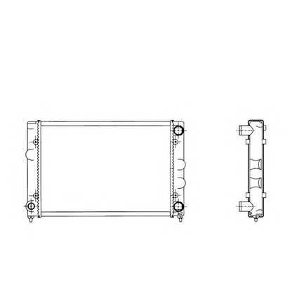 Foto Radiador, refrigeración del motor NRF 509505