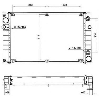 Photo Radiator, engine cooling NRF 51365