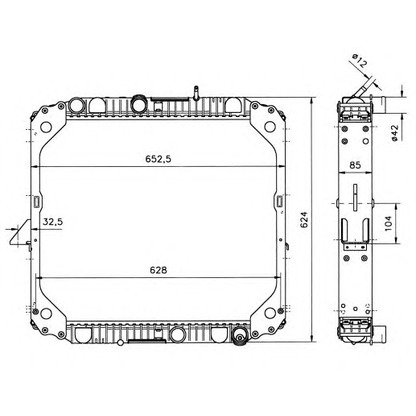 Foto Radiador, refrigeración del motor NRF 51561