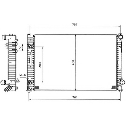 Foto Radiatore, Raffreddamento motore NRF 51586