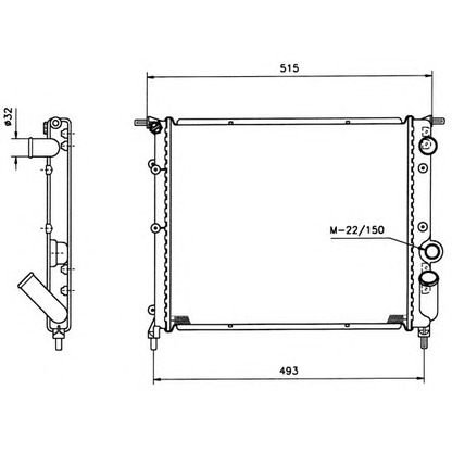 Photo Radiator, engine cooling NRF 516259