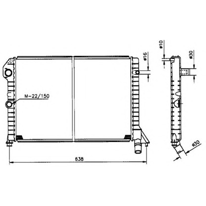 Photo Radiator, engine cooling NRF 516990