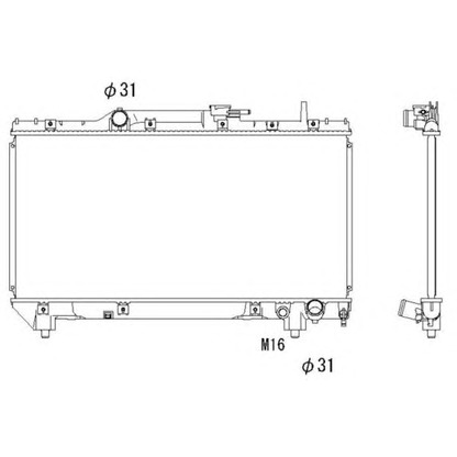 Photo Radiator, engine cooling NRF 517590