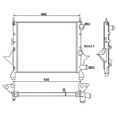 Photo Radiateur, refroidissement du moteur NRF 519513