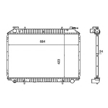 Photo Radiateur, refroidissement du moteur NRF 519534