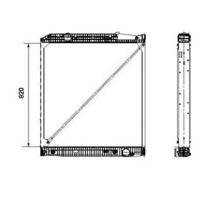 Photo Radiator, engine cooling NRF 519579