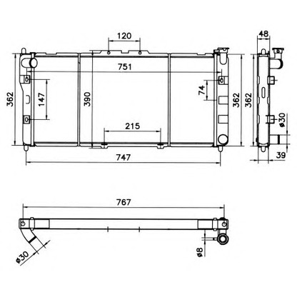 Photo Radiateur, refroidissement du moteur NRF 52031