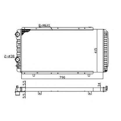 Photo Radiator, engine cooling NRF 52062A