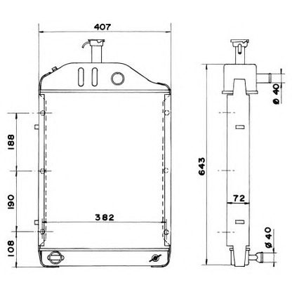 Photo Radiator, engine cooling NRF 52161