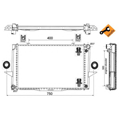 Foto Radiatore, Raffreddamento motore NRF 529509