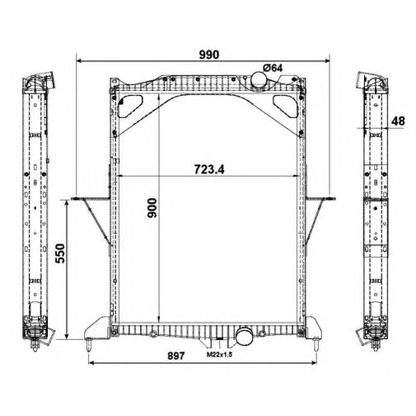 Foto Radiador, refrigeración del motor NRF 529701