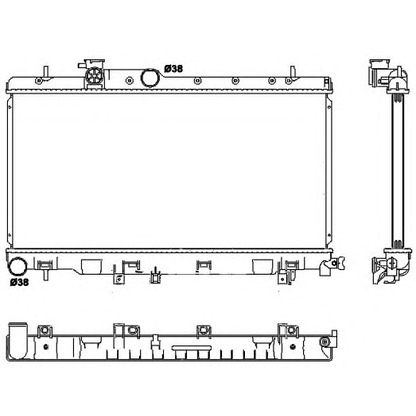 Zdjęcie Chłodnica, układ chłodzenia silnika NRF 53038