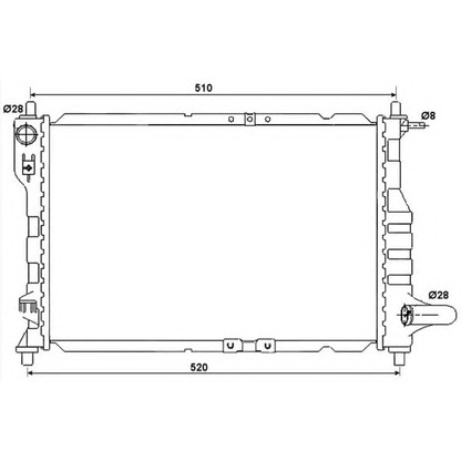 Foto Radiador, refrigeración del motor NRF 53068