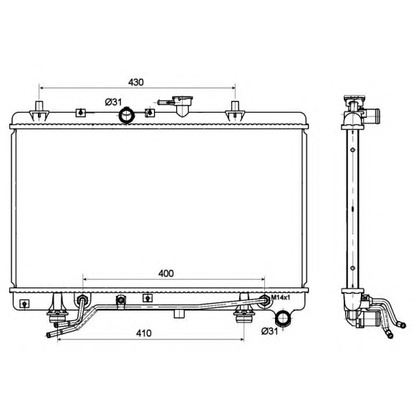 Photo Radiator, engine cooling NRF 53119