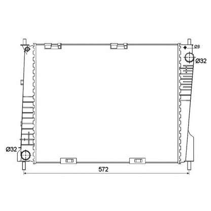 Photo Radiator, engine cooling NRF 53125