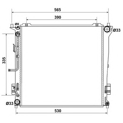 Foto Radiador, refrigeración del motor NRF 53163