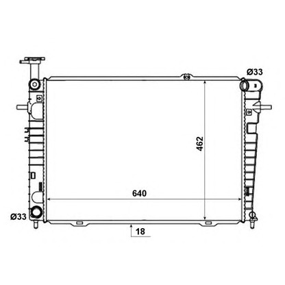 Photo Radiator, engine cooling NRF 53192