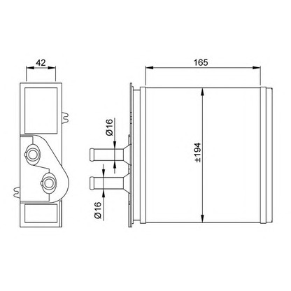 Foto Wärmetauscher, Innenraumheizung NRF 53204