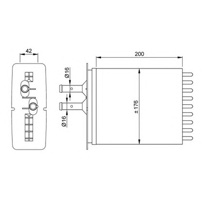 Photo Heat Exchanger, interior heating NRF 53205