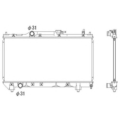 Photo Radiator, engine cooling NRF 53266