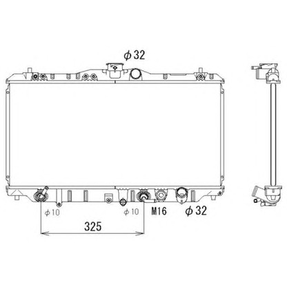 Foto Radiador, refrigeración del motor NRF 53268