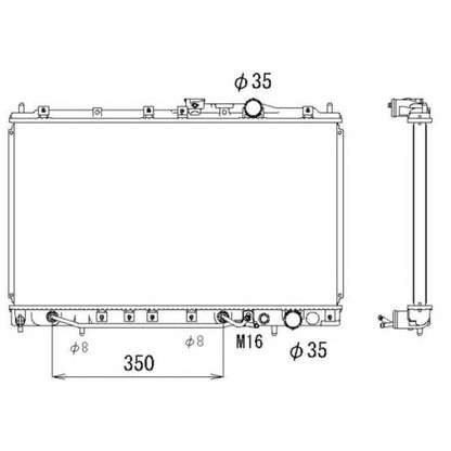 Photo Radiator, engine cooling NRF 53283